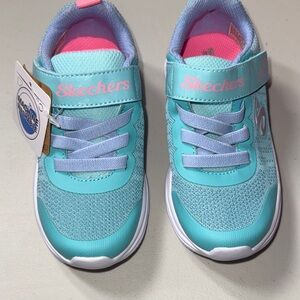 Skechers Kids' Aqua and Pink Sneakers
